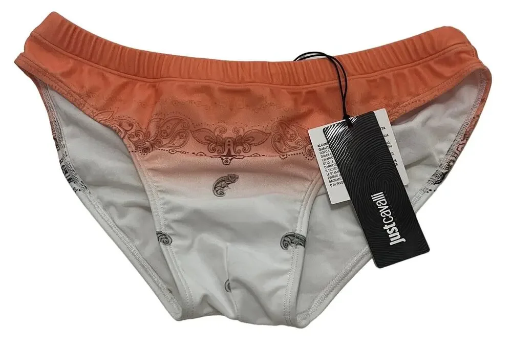 6-53 ROBERTO CAVALLI Just Cavalli Speedo Drawstring Adjustable OrangeSmall